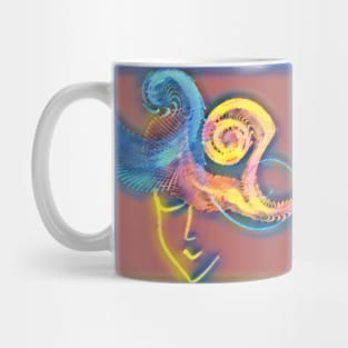 The girl in the "Two Waves" hat Mug